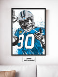 Julius Peppers Carolina Panthers Football Art Poster