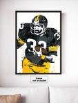 Franco Harris Pittsburgh Steelers Football Art Poster