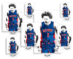 Cade Cunningham Detroit Pistons Basketball Art Poster