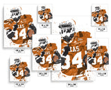 Ricky Williams Texas Longhorns NCAA College Art Poster