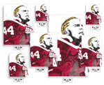 Brian Bosworth Oklahoma Sooners NCAA College Art Poster