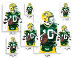 Jordan Love Green Bay Packers Football Art Poster