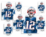 Tom Brady New England Patriots Football Art Poster