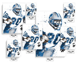 Barry Sanders Detroit Lions Football Art Poster