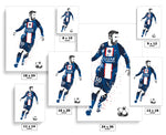 Lionel Messi PSA Soccer Futbol Art Poster