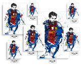 Lionel Messi FC Barcelona Soccer Futbol Art Poster