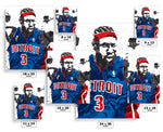 Ben Wallace Detroit Pistons Basketball Art Poster