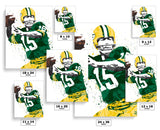 Bart Starr Green Bay Packers Football Art Poster