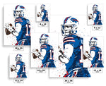 Josh Allen Buffalo Bills Football Art Poster