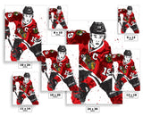 Jonathan Toews Chicago Blackhawks Hockey Art Poster