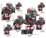 Lavonte David Tampa Bay Bucs Football Art Poster