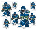 Marshawn Lynch Seattle Seahawks Football Art Poster