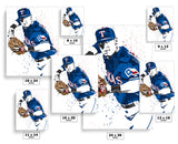 Michael Young Texas Rangers Baseball Art Poster