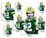 Aaron Rodgers Green Bay Packers Football Art Poster