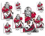 Mike Alstott Tampa Bay Bucs Football Art Poster