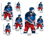 Mika Zibanejad New York Rangers Hockey Art Poster