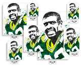 Reggie White Green Bay Packers Football Art Poster