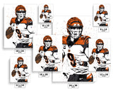 Joe Burrow Cincinnati Bengals Football Art Poster