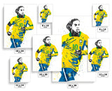 Ronaldinho Brazil Soccer Futbol Art Poster