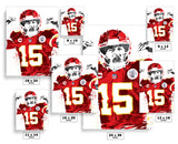 Patrick Mahomes Red Jersey Kansas City Chiefs Football Art Poster