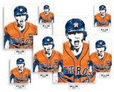 Alex Bregman Houston Astros Baseball Art Poster