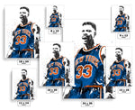 Patrick Ewing New York Knicks Basketball Art Poster