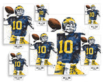 Tom Brady Michigan Wolverines NCAA College Art Poster