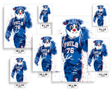 Franklin Mascot Philadelphia 76ers Basketball Art Poster