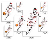 Allen Iverson Philadelphia 76ers Basketball Art Poster