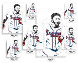 Ozzie Albies Home Jersey Atlanta Braves Baseball Art Poster