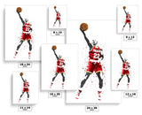 Clyde Drexler Houston Rockets Record Basketball Art Poster