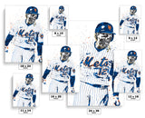 Francisco Lindor New York Mets Baseball Art Poster