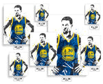 Stephen Curry Mouthpiece Golden State Warriors Basketball Art Poster