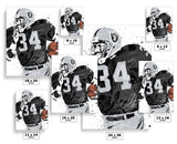 Bo Jackson Las Vegas Raiders Football Art Poster