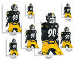 TJ Watt Pittsburgh Steelers Football Art Poster