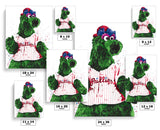 Phillie Phanatic Mascot Philadelphia Phillies Baseball Art Poster