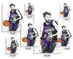 Domantas Sabonis Sacramento Kings Basketball Art Poster