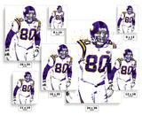 Cris Carter Minnesota Vikings Football Art Poster