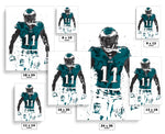 AJ Brown Philadelphia Eagles Football Art Poster