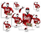 Hunter Greene Cincinnati Reds Baseball Art Poster