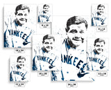 Babe Ruth New York Yankees Baseball Art Poster