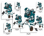 Jason Kelce Philadelphia Eagles Football Art Poster