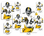 Jerome Bettis Pittsburgh Steelers Football Art Poster