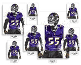 Terrell Suggs Baltimore Ravens Football Art Poster