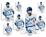 Freddie Freeman Los Angeles Dodgers Baseball Art Poster