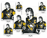 Mario Lemieux Pittsburgh Penguins Hockey Art Poster