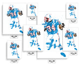 Earl Campbell Houston Oilers Football Art Poster