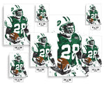 Curtis Martin New York Jets Football Art Poster