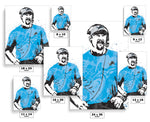 Dan Campbell Detroit Lions Football Art Poster