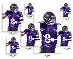 Lamar Jackson Baltimore Ravens Football Art Poster